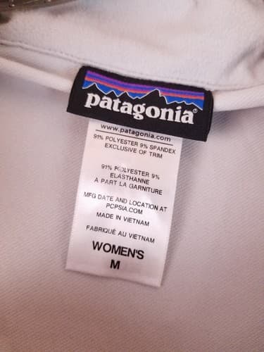 Patagonia Jacket Women's M Medium Grey White Simple Guide Hoody Full Zip Hoodie - Thumbnail 5