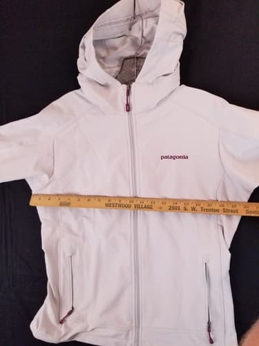 Patagonia Jacket Women's M Medium Grey White Simple Guide Hoody Full Zip Hoodie - Thumbnail 9