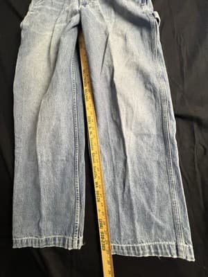 VTG Y2K Abercrombie & Fitch Men’s 32R Carpenter Jeans Wide Leg Baggy 30x30 - Thumbnail 9