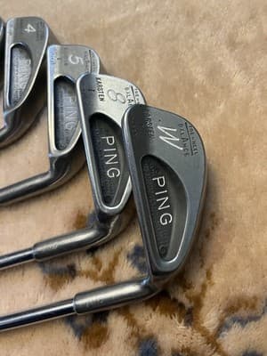 Vtg Ping Karsten I Iron Set 3 4 5 8 W Black Dot Heel-Toe Balance Steel Shaft RH - Thumbnail 7