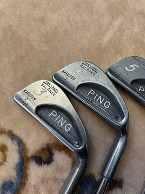 Vtg Ping Karsten I Iron Set 3 4 5 8 W Black Dot Heel-Toe Balance Steel Shaft RH - Thumbnail 5