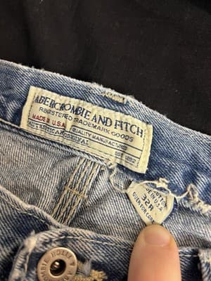 VTG Y2K Abercrombie & Fitch Men’s 32R Carpenter Jeans Wide Leg Baggy 30x30 - Thumbnail 6
