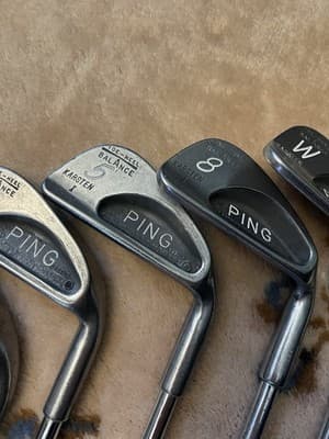 Vtg Ping Karsten I Iron Set 3 4 5 8 W Black Dot Heel-Toe Balance Steel Shaft RH - Thumbnail 6