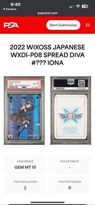 RARE 2022 WIXOSS Japanese IONA WXDI-P08-??? Foil Spread Diva PSA 10 Selector - Thumbnail 10