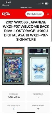2021 Wixoss DIGITAL AYA! III Welcome Back Diva WXDI-P07 Foil Signature UR PSA 10 - Thumbnail 10