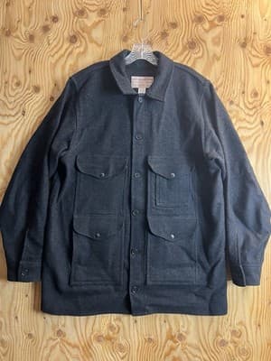 VTG CC FILSON Jacket Mens 46 XL Mackinaw Cruiser Virgin Wool Field Coat USA - Image 1