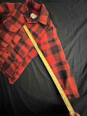 VTG Filson Red Plaid Style 110 Virgin Wool Mackinaw Cruiser Jacket 36 Mens XS /S - Thumbnail 13