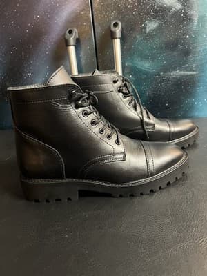 Thursday Boot Company Captain Black Leather Lace Up Ankle Boots Women’s Size 10 - Thumbnail 6