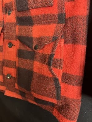 VTG Filson Red Plaid Style 110 Virgin Wool Mackinaw Cruiser Jacket 36 Mens XS /S - Thumbnail 8