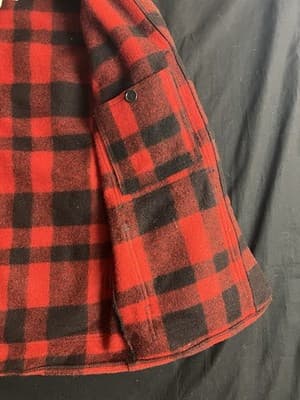 VTG Filson Red Plaid Style 110 Virgin Wool Mackinaw Cruiser Jacket 36 Mens XS /S - Thumbnail 6