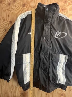 VTG 90s Oakland Raiders Starter Puffer Jacket Hood Mens M Logo Athletic Pro Line - Thumbnail 12