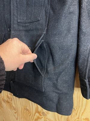 VTG CC FILSON Jacket Mens 46 XL Mackinaw Cruiser Virgin Wool Field Coat USA - Thumbnail 4