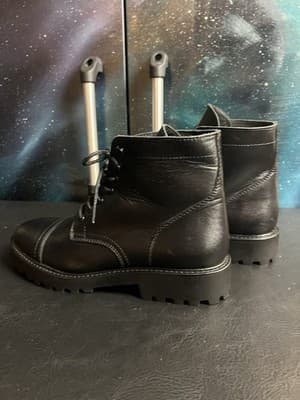 Thursday Boot Company Captain Black Leather Lace Up Ankle Boots Women’s Size 10 - Thumbnail 4