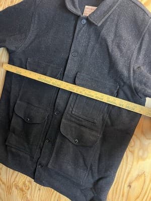 VTG CC FILSON Jacket Mens 46 XL Mackinaw Cruiser Virgin Wool Field Coat USA - Thumbnail 11