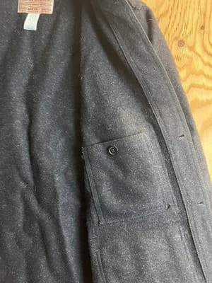 VTG CC FILSON Jacket Mens 46 XL Mackinaw Cruiser Virgin Wool Field Coat USA - Thumbnail 8