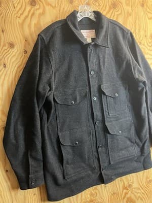VTG CC FILSON Jacket Mens 46 XL Mackinaw Cruiser Virgin Wool Field Coat USA - Thumbnail 2