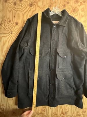 VTG CC FILSON Jacket Mens 46 XL Mackinaw Cruiser Virgin Wool Field Coat USA - Thumbnail 10