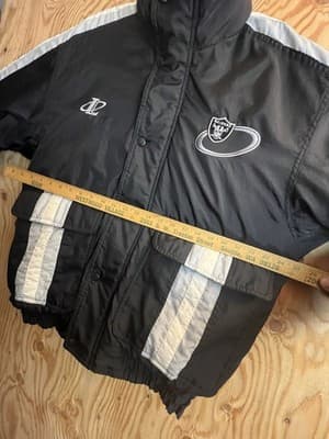 VTG 90s Oakland Raiders Starter Puffer Jacket Hood Mens M Logo Athletic Pro Line - Thumbnail 13