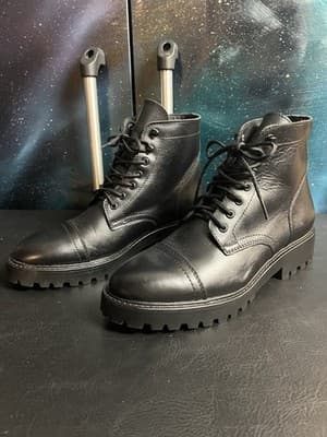 Thursday Boot Company Captain Black Leather Lace Up Ankle Boots Women’s Size 10 - Image 1