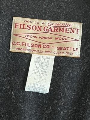 VTG CC FILSON Jacket Mens 46 XL Mackinaw Cruiser Virgin Wool Field Coat USA - Thumbnail 9