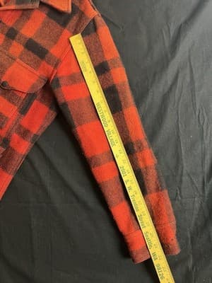 VTG Filson Red Plaid Style 110 Virgin Wool Mackinaw Cruiser Jacket 36 Mens XS /S - Thumbnail 12