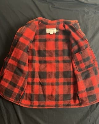VTG Filson Red Plaid Style 110 Virgin Wool Mackinaw Cruiser Jacket 36 Mens XS /S - Thumbnail 4