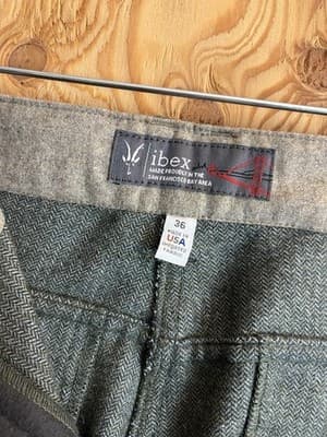 ibex Mens Ramble Wool Nylon Chino Pants 36x29 USA Heavyweight Trousers - Thumbnail 6