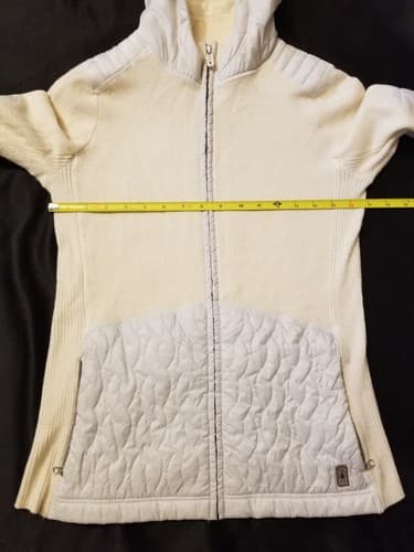 Smartwool Womens S Cream Intraknit Merino Puffer Hybrid Full Zip Hoody Jacket - Thumbnail 13