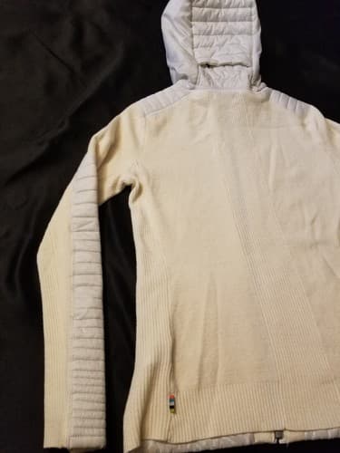 Smartwool Womens S Cream Intraknit Merino Puffer Hybrid Full Zip Hoody Jacket - Thumbnail 10