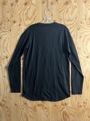 Anian Long Sleeve Henley Circular Shirt Cotton Black Mens M Canada 1/4 Button - Thumbnail 6