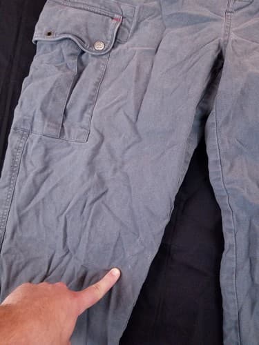 Vintage Ecko Unltd Grey Blue Baggy Skater Wide Y2K 90s Cargo Pants Mens 34x30 - Thumbnail 4