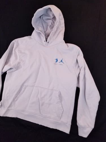Jordan X Union M J Photon Dust Fleece Hoodie Mens XL Sweatshirt Distressed FLC - Thumbnail 2