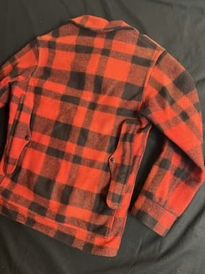 VTG Filson Red Plaid Style 110 Virgin Wool Mackinaw Cruiser Jacket 36 Mens XS /S - Thumbnail 15