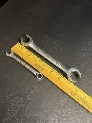 SK S-K Tool 3/4" & 7/8" Open End Flare Nut Wrench F2428 USA + 3/8 Combination - Thumbnail 7