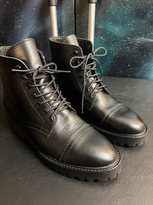 Thursday Boot Company Captain Black Leather Lace Up Ankle Boots Women’s Size 10 - Thumbnail 8