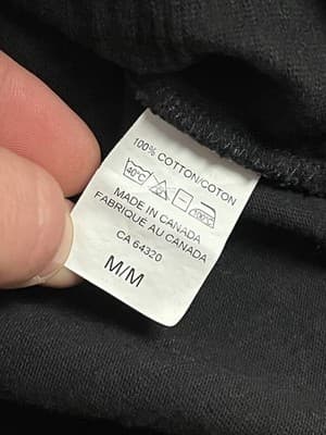 Anian Long Sleeve Henley Circular Shirt Cotton Black Mens M Canada 1/4 Button - Thumbnail 5