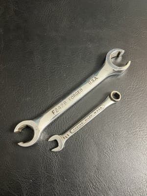 SK S-K Tool 3/4" & 7/8" Open End Flare Nut Wrench F2428 USA + 3/8 Combination - Thumbnail 6