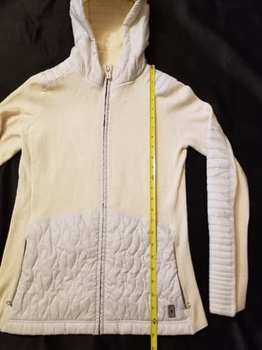 Smartwool Womens S Cream Intraknit Merino Puffer Hybrid Full Zip Hoody Jacket - Thumbnail 12