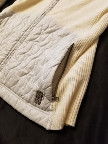 Smartwool Womens S Cream Intraknit Merino Puffer Hybrid Full Zip Hoody Jacket - Thumbnail 8
