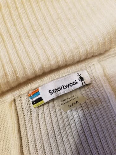 Smartwool Womens S Cream Intraknit Merino Puffer Hybrid Full Zip Hoody Jacket - Thumbnail 4