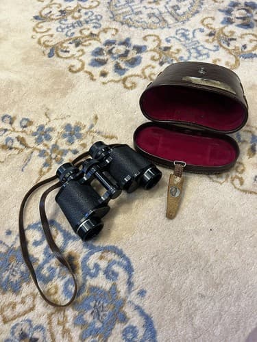 Rare Vtg Asahi Pentax Honeywell 8 x 30 7.5 Prism Coated Binoculars Leather Case - Image 1