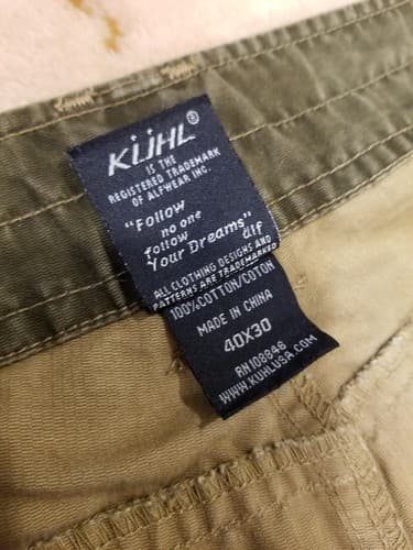 Kuhl Men's Rebel Runner Patina dye Hiking Pants 40x30 Green crag series - Thumbnail 6