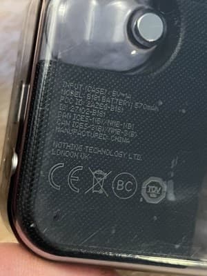 Nothing Ear (1) Right + Charging Case OEM Earbuds B181 Black *LEFT NO SOUND* - Thumbnail 11