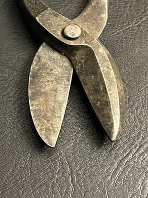 VTG OAK LEAF F35 E35 Tin Snips Scissors Metal Enders S H Co. MADE IN USA Antique - Thumbnail 9