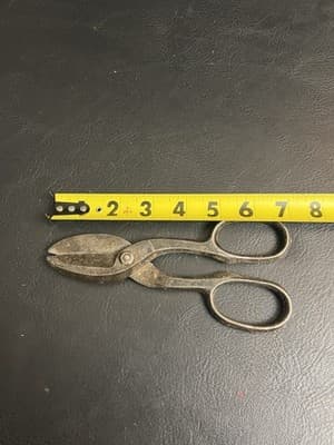 VTG OAK LEAF F35 E35 Tin Snips Scissors Metal Enders S H Co. MADE IN USA Antique - Thumbnail 10