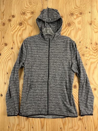 Lululemon Heathered Black Surge Warm Full Zip Jacket Hoodie Mens S Sweatshirt - Image 1