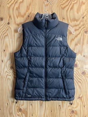 The North Face Women’s S Nuptse 700 Fill Goose Down Puffer Vest Black Jacket - Image 1