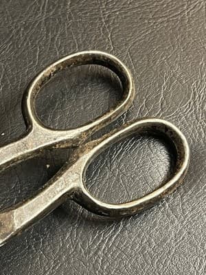 VTG OAK LEAF F35 E35 Tin Snips Scissors Metal Enders S H Co. MADE IN USA Antique - Thumbnail 6