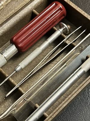 VTG X-ACTO Basic Deluxe Craft Tool Set Kit Plastic Case Block Planer Blades USA - Thumbnail 4