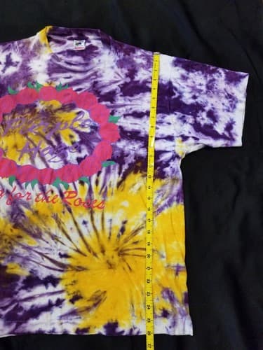 VTG Hendrix Purple Haze Going For The Roses Band Tee Dye USA Shirt XL Vintage - Thumbnail 5